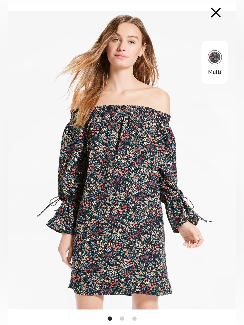 Women’s Lucky Brand Off Shoulder Ditsy Dress size M